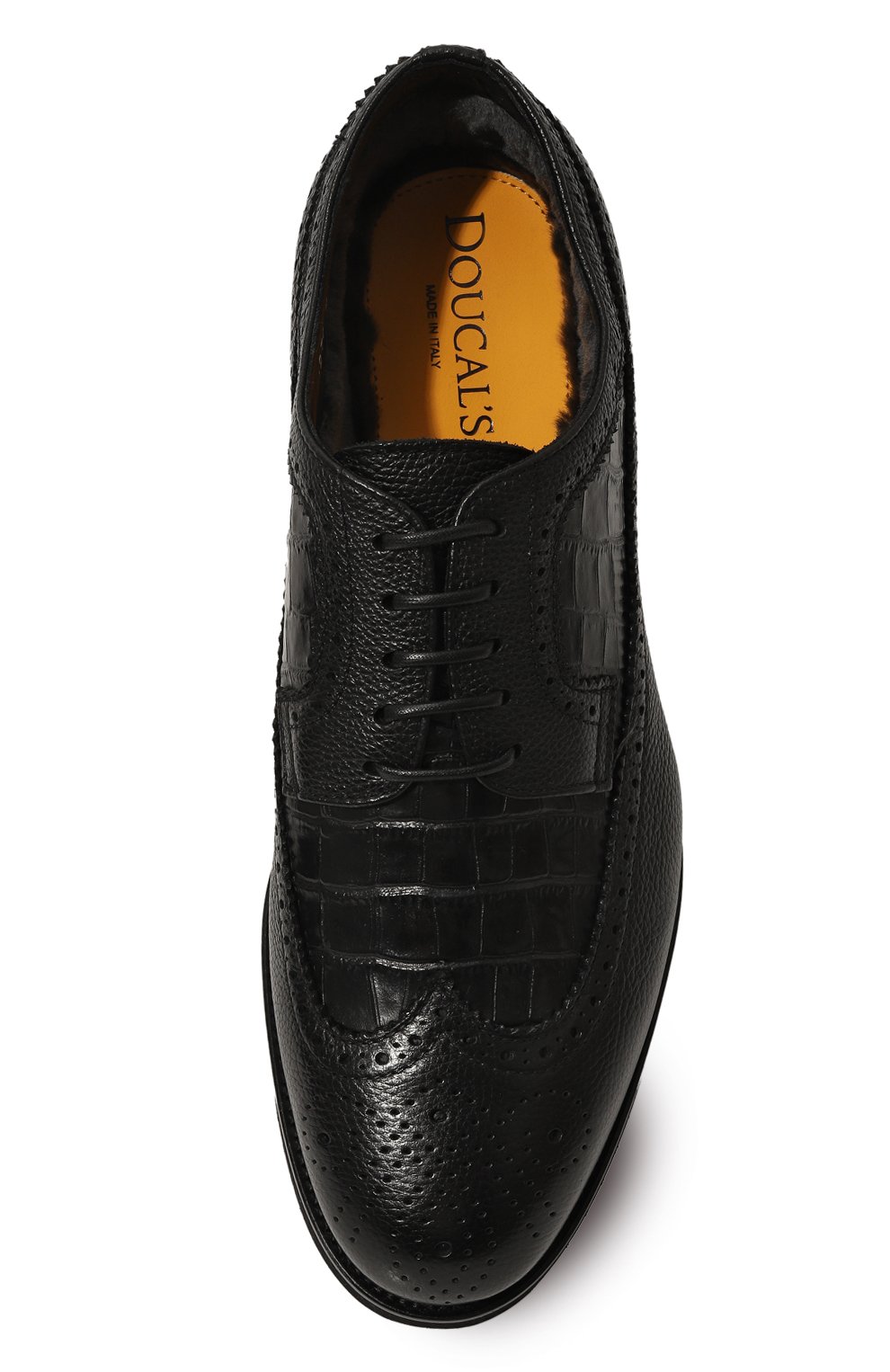 Кожаные дерби DOUCAL'S черного цвета по цене 52750 руб., арт. DU1270DAK0PN019N, фото 6 Кожаные дерби DOUCAL'S, арт. DU1270DAK0PN019N, фото 6