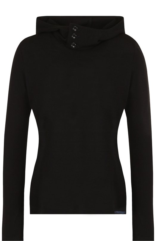 

Однотонный пуловер с капюшоном Yohji Yamamoto, Чёрный