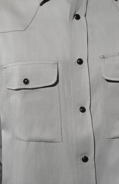 Рубашка из шелка и льна BRIONI, арт. SCFN0LPB103, фото 5