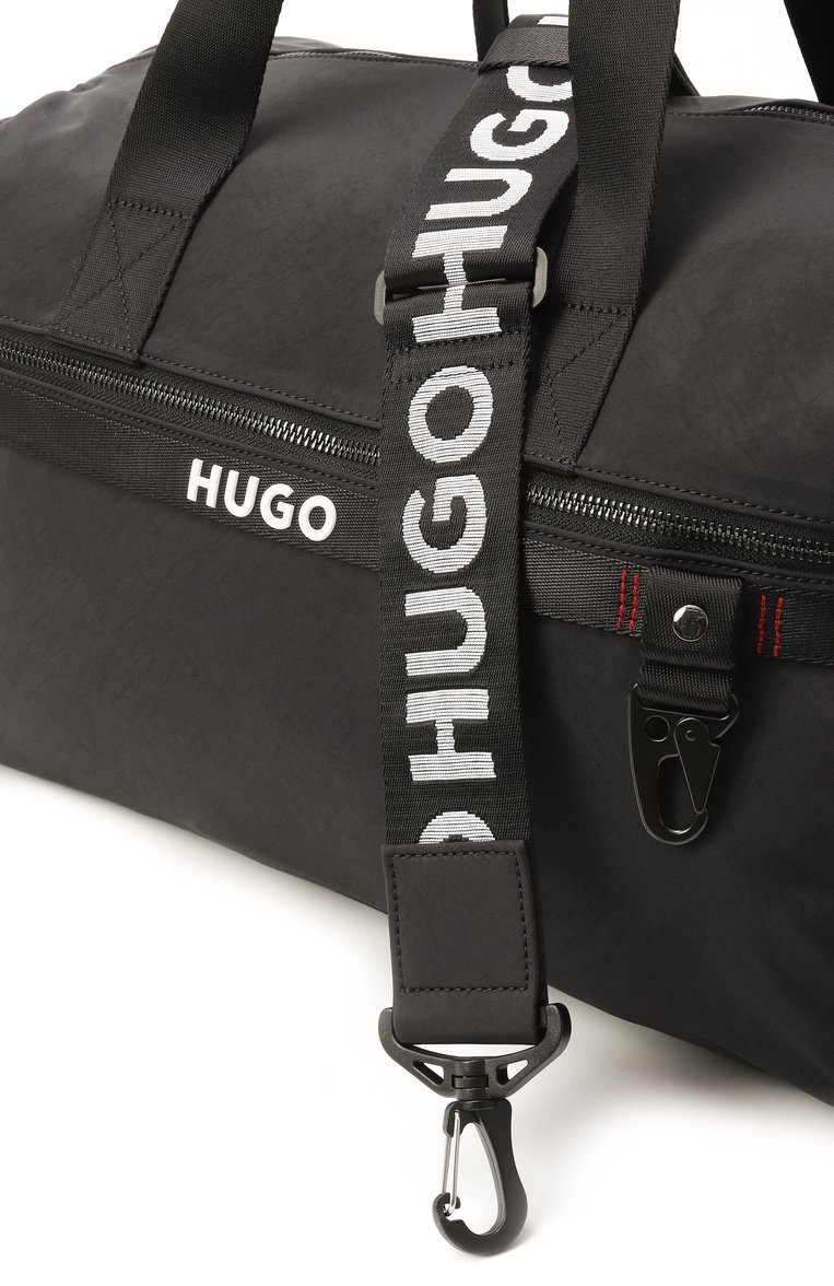 Мужская сумка dusky HUGO черного цвета, арт. 50536008 | Фото 3 (Ремень/цепочка: На ремешке; Размер: large; Материал: Текстиль)