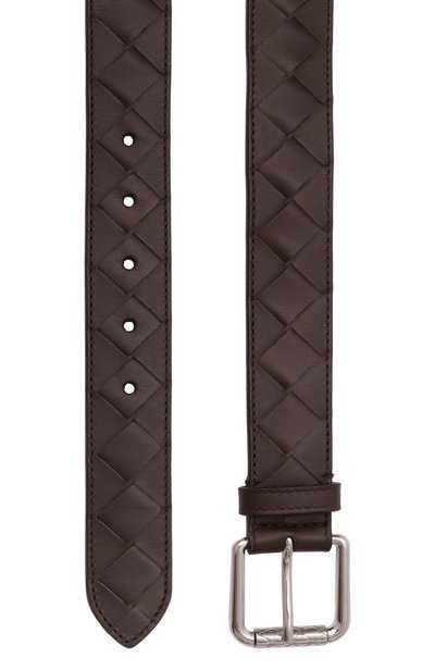 Кожаный ремень BOTTEGA VENETA темно-коричневого цвета по цене 78650 руб., арт. 855892/VCPQ4, фото 3 Кожаный ремень BOTTEGA VENETA, арт. 855892/VCPQ4, фото 3