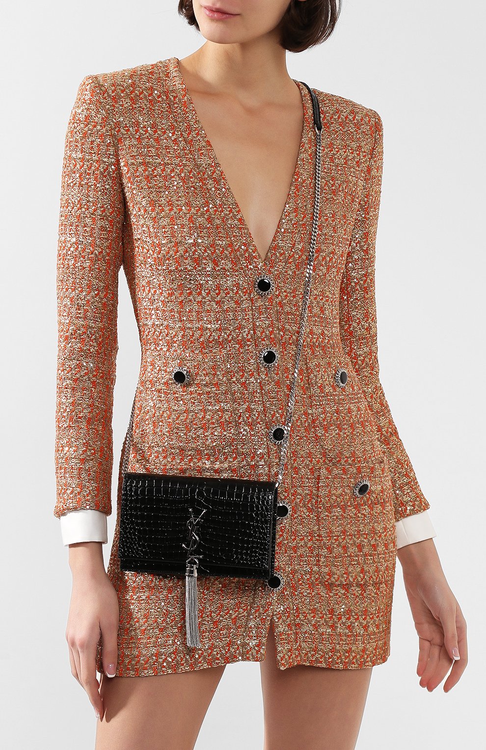 Сумка monogram kate SAINT LAURENT черного цвета по цене 195500 руб., арт. 452159/DND1N, фото 2 Сумка monogram kate SAINT LAURENT, арт. 452159/DND1N, фото 2