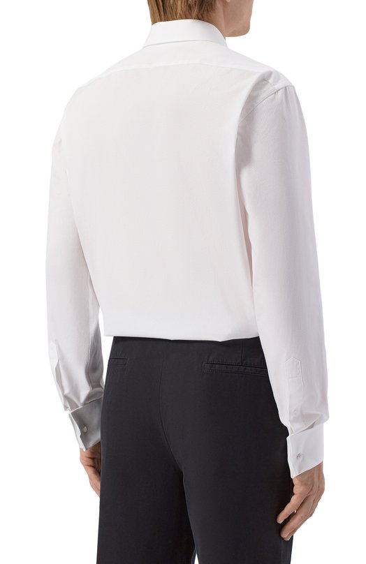 Хлопковая сорочка BOSS 50560745 Белый  50560745 Фото 4