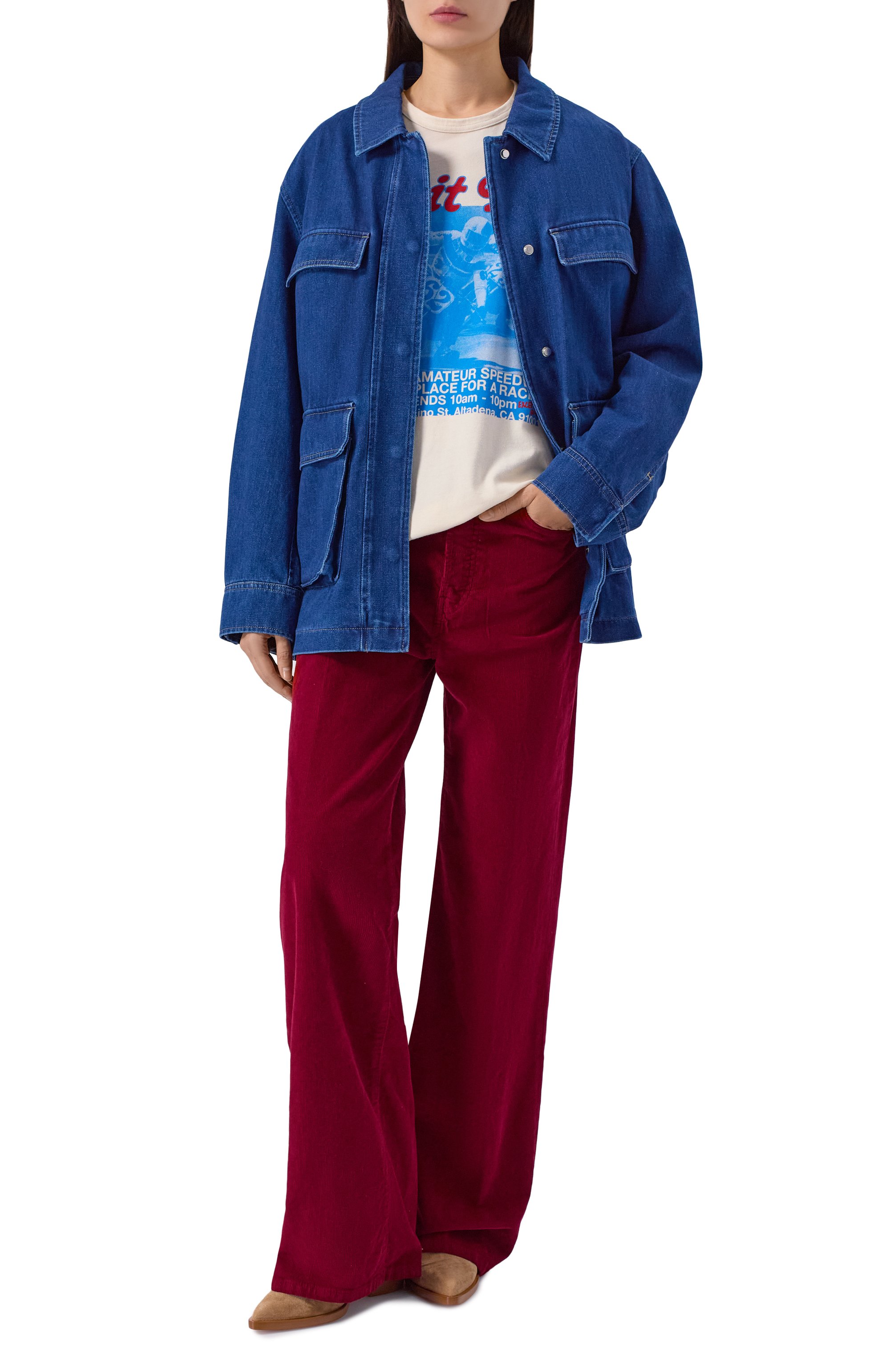 Вельветовые брюки RE/DONE, арт. 546-03WHRWDLG/A, фото 2