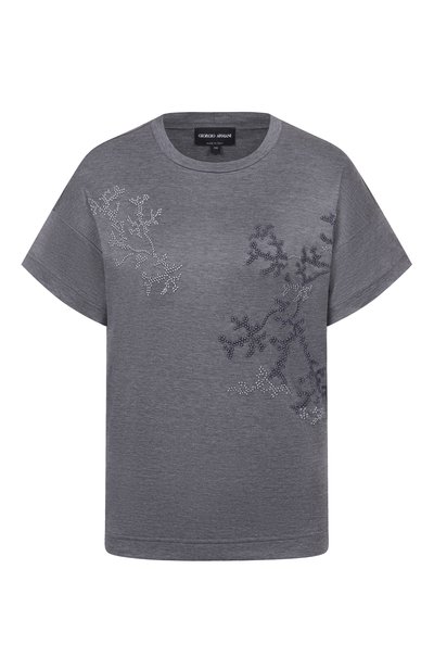 Футболка из шелка и хлопка GIORGIO ARMANI, арт. GW003315/AF25467, фото 1