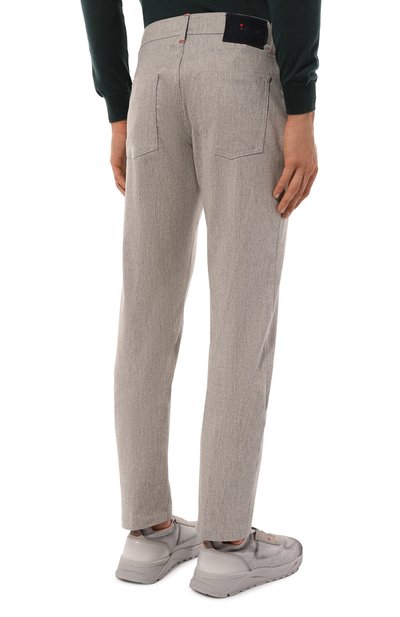 Шерстяные брюки KITON светло-серого цвета по цене 152500 руб., арт. UPNJSK0123E01, фото 4 Шерстяные брюки KITON, арт. UPNJSK0123E01, фото 4
