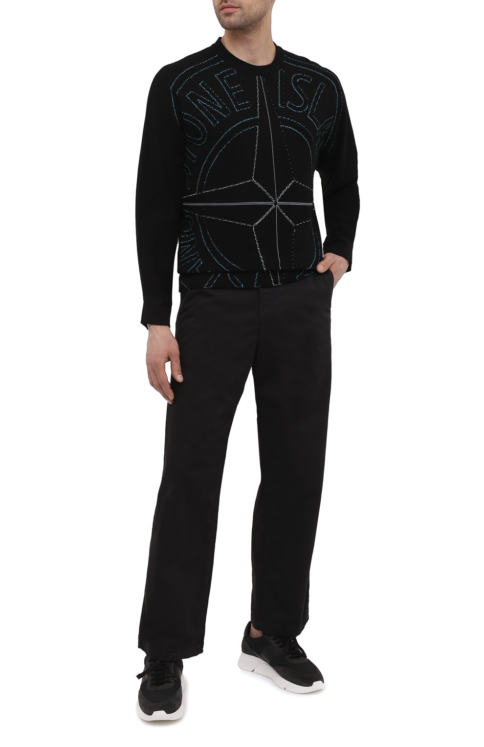 Брюки из хлопка и шерсти STONE ISLAND SHADOW PROJECT, арт. 741930108, фото 2