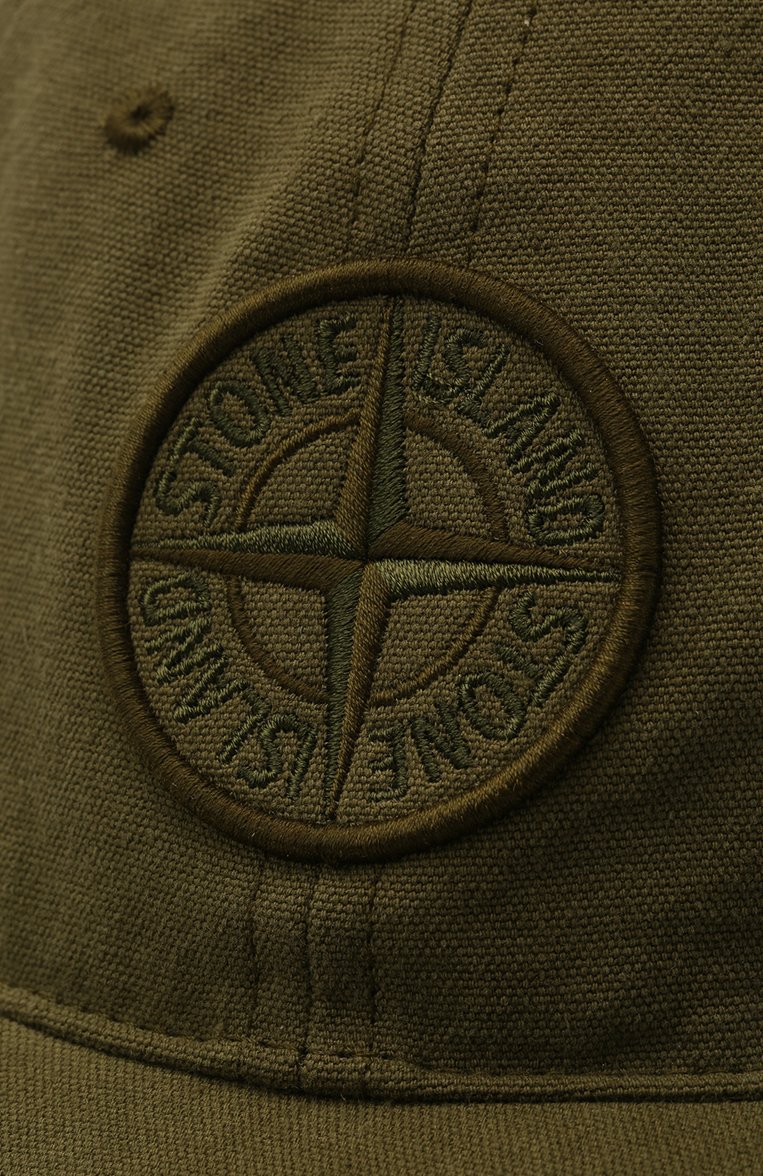 Мужская хлопковая бейсболка STONE ISLAND хаки цвета, арт. 741599468 | Фото 3 (Материал: Хлопок, Текстиль; Нос: Не проставлено)