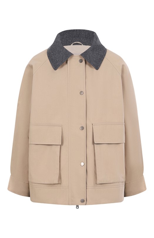 Хлопковая куртка Brunello Cucinelli MM5397907P Бежевый MM5397907P