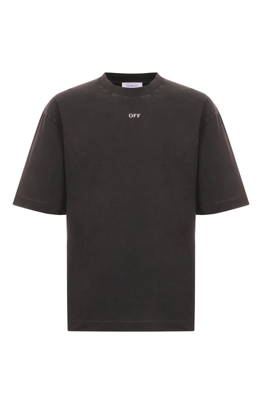 Хлопковая футболка Off-White 0MAA120S25JER00I Серый 0MAA120S25JER00I