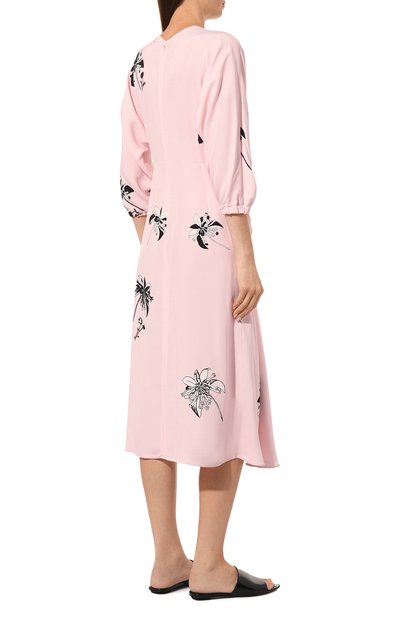 Платье из вискозы PRADA розового цвета по цене 255000 руб., арт. P3E07-1Y1R-F0028-211, фото 4 Платье из вискозы PRADA, арт. P3E07-1Y1R-F0028-211, фото 4