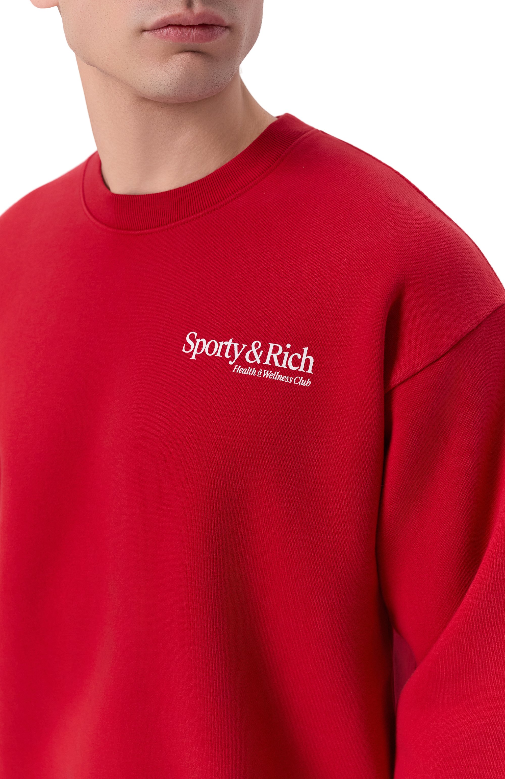 Хлопковый свитшот SPORTY AND RICH, арт. ST098710087RE15, фото 5