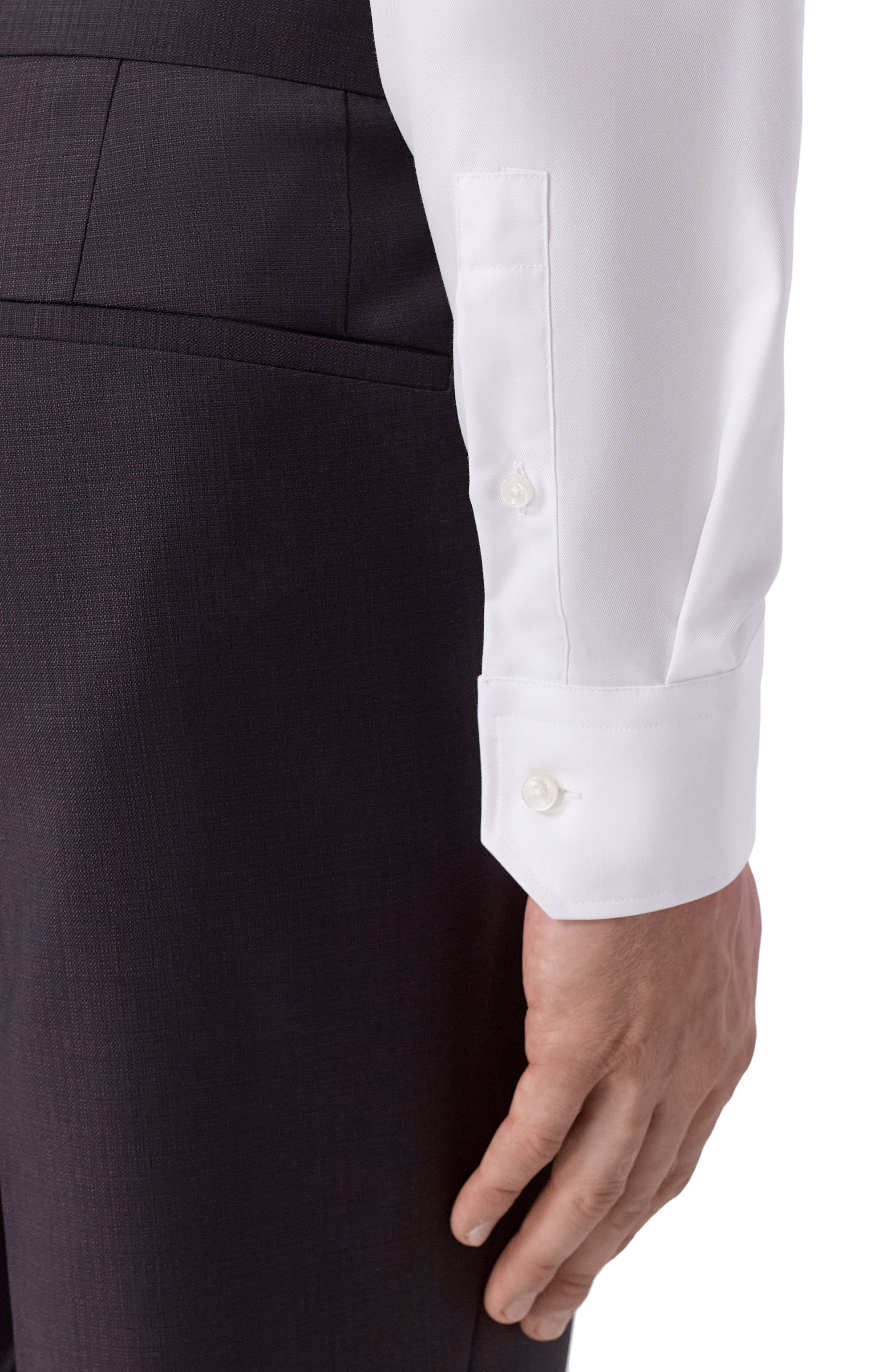 Хлопковая сорочка BOSS белого цвета по цене 20950 руб., арт. 50545819, фото 5 Хлопковая сорочка BOSS, арт. 50545819, фото 5