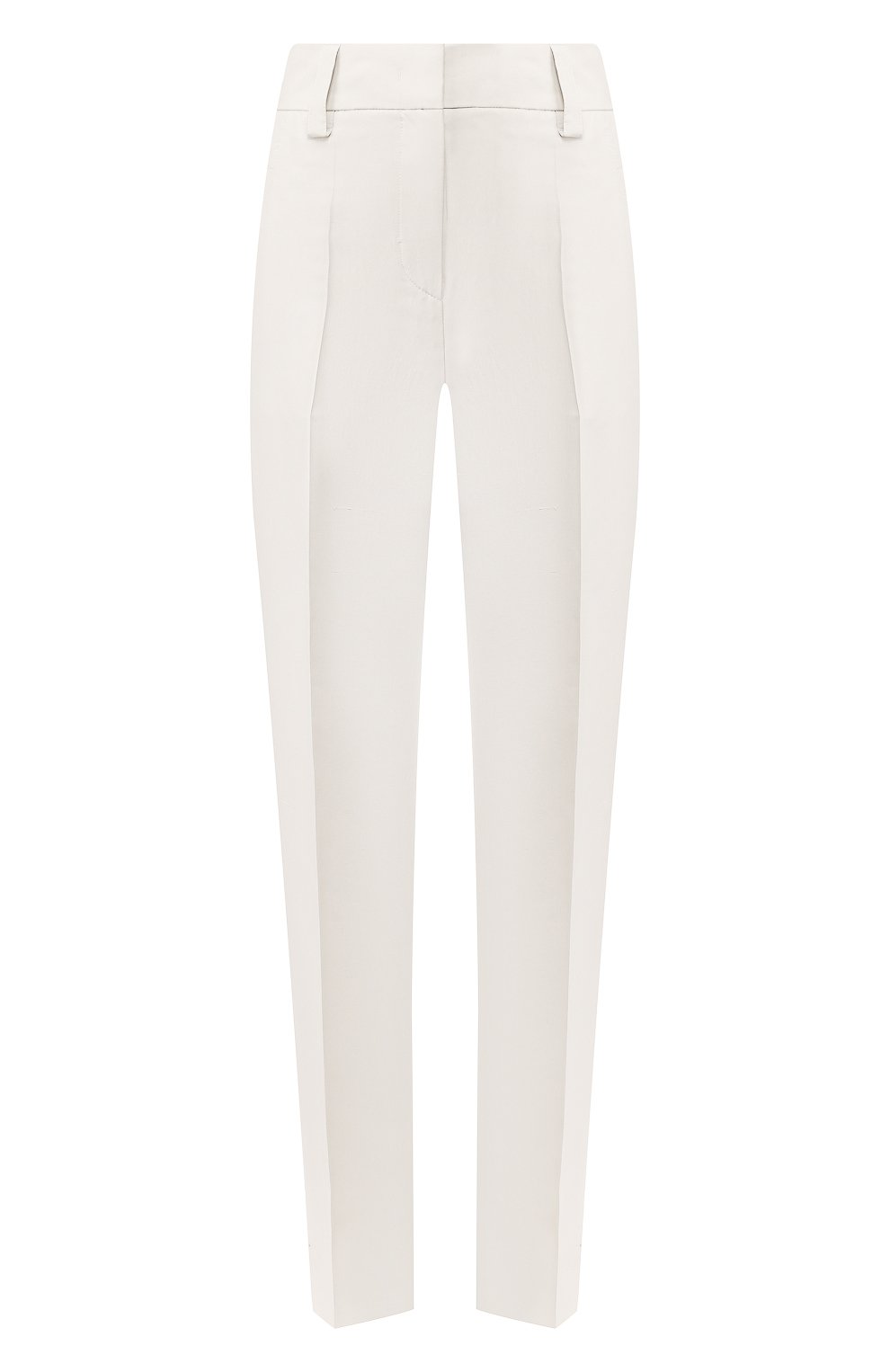 Шелковые брюки GIORGIO ARMANI бежевого цвета по цене 143500 руб., арт. 0SHPP09M/T01HI, фото 1 Шелковые брюки GIORGIO ARMANI, арт. 0SHPP09M/T01HI, фото 1