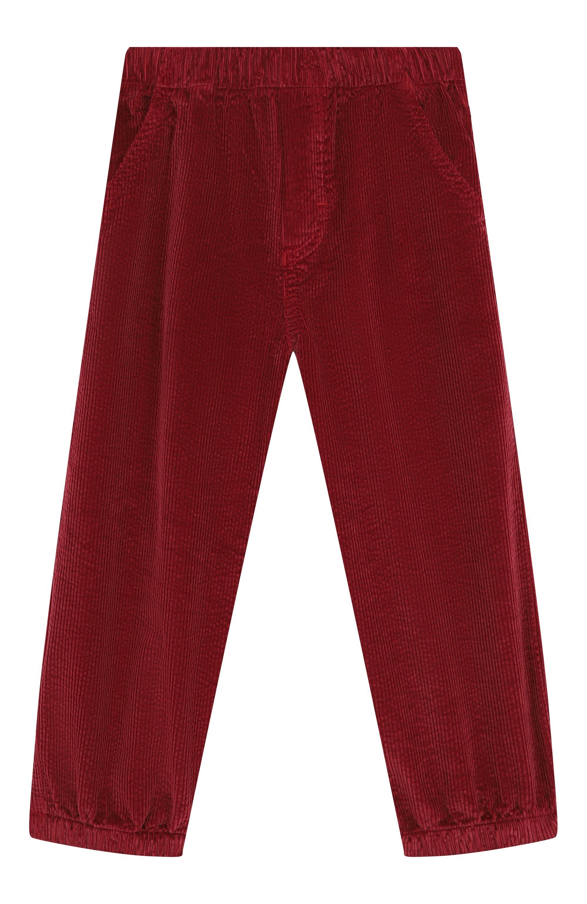 Вельветовые джоггеры IL GUFO бордового цвета по цене 13550 руб., арт. A25GPL0015V6021/24M-36M, фото 1 Вельветовые джоггеры IL GUFO, арт. A25GPL0015V6021/24M-36M, фото 1