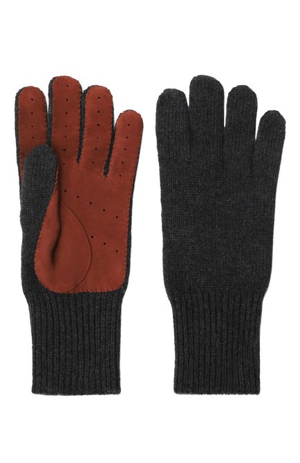 Мужские комбинированные перчатки BRUNELLO CUCINELLI, арт. M2292118