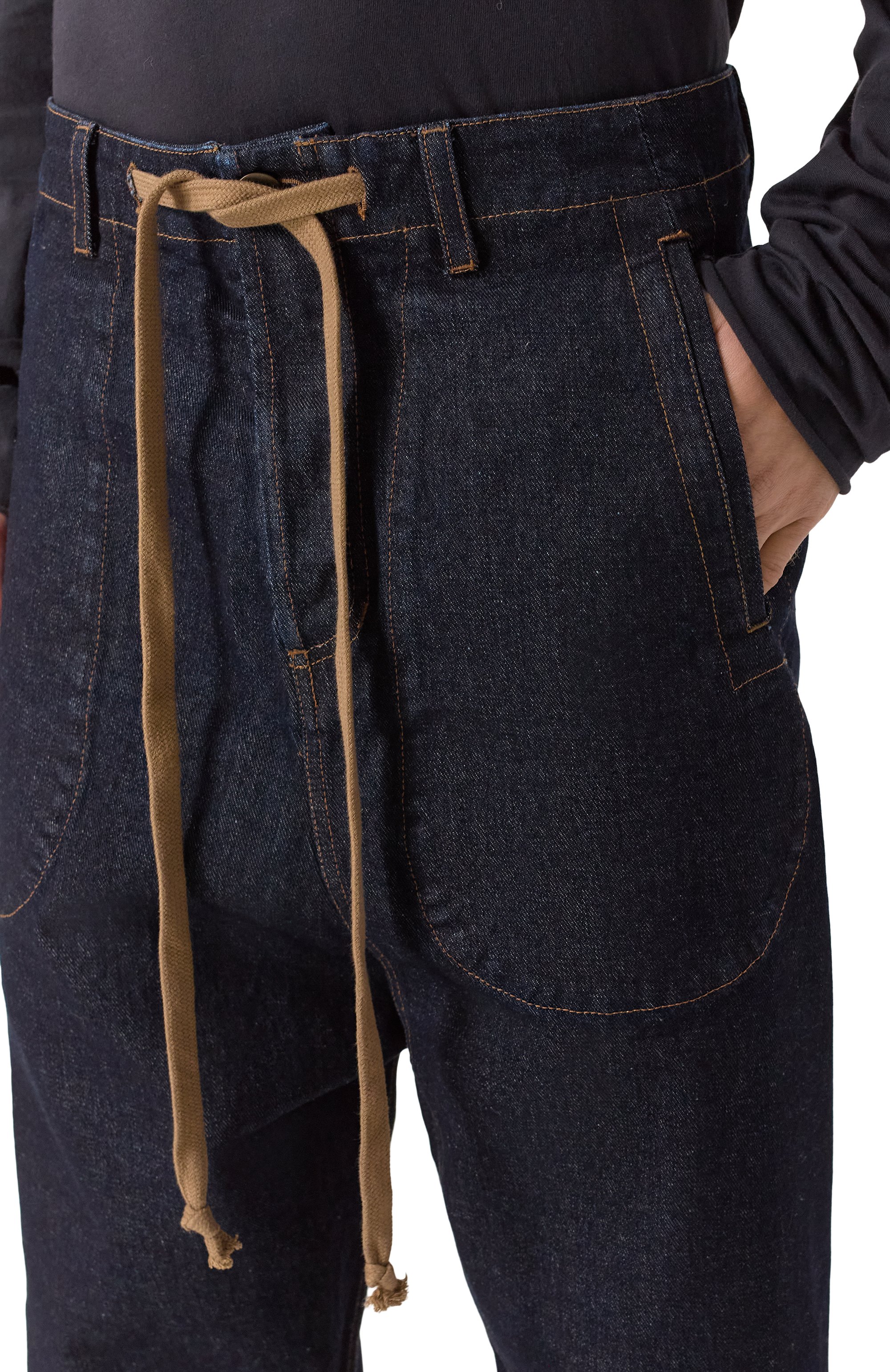 Джинсы UMA WANG темно-синего цвета по цене 61800 руб., арт. UM3530, фото 5 Джинсы UMA WANG, арт. UM3530, фото 5