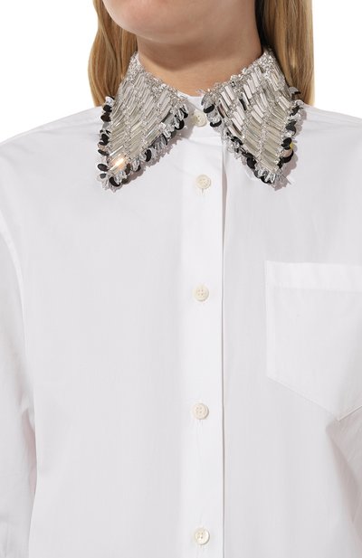 Хлопковая рубашка PRADA, арт. P498ER-1YK3-F0009-211, фото 5