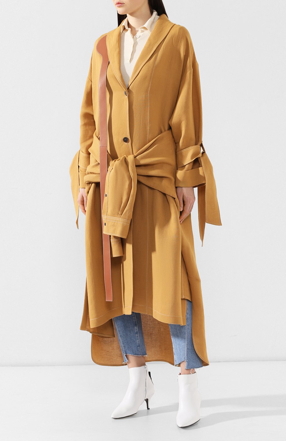 Пальто из смеси льна и вискозы LOEWE, арт. S2191020GA, фото 3