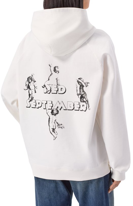 Хлопковое худи Red September 825.01.HDY19.10 Белый  825.01.HDY19.10 Фото 4