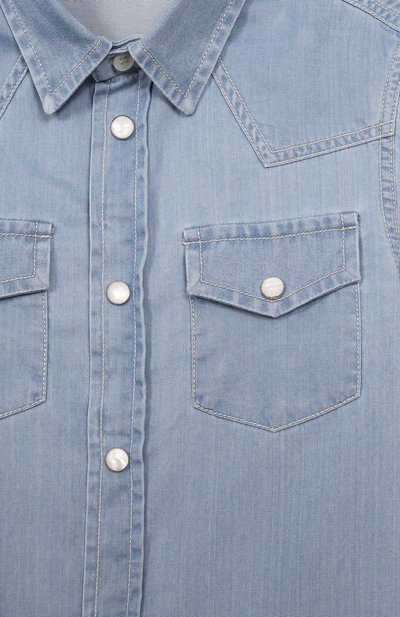 Джинсовая рубашка BRUNELLO CUCINELLI, арт. BR683C360A, фото 3