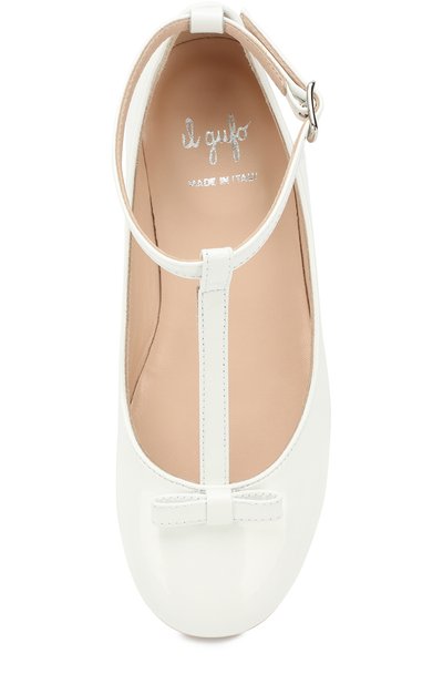 Лаковые туфли с бантом на ремешке IL GUFO, арт. G330/PATENT/31-34, фото 4