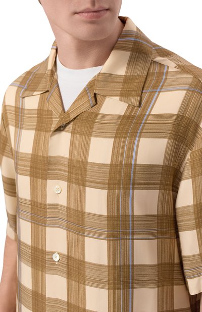 Рубашка из вискозы JIL SANDER бежевого цвета по цене 169500 руб., арт. J22DL0364/J65341, фото 5 Рубашка из вискозы JIL SANDER, арт. J22DL0364/J65341, фото 5