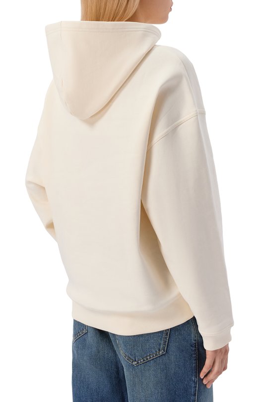 Хлопковое худи HUGO 50555814 Кремовый  50555814 Фото 4