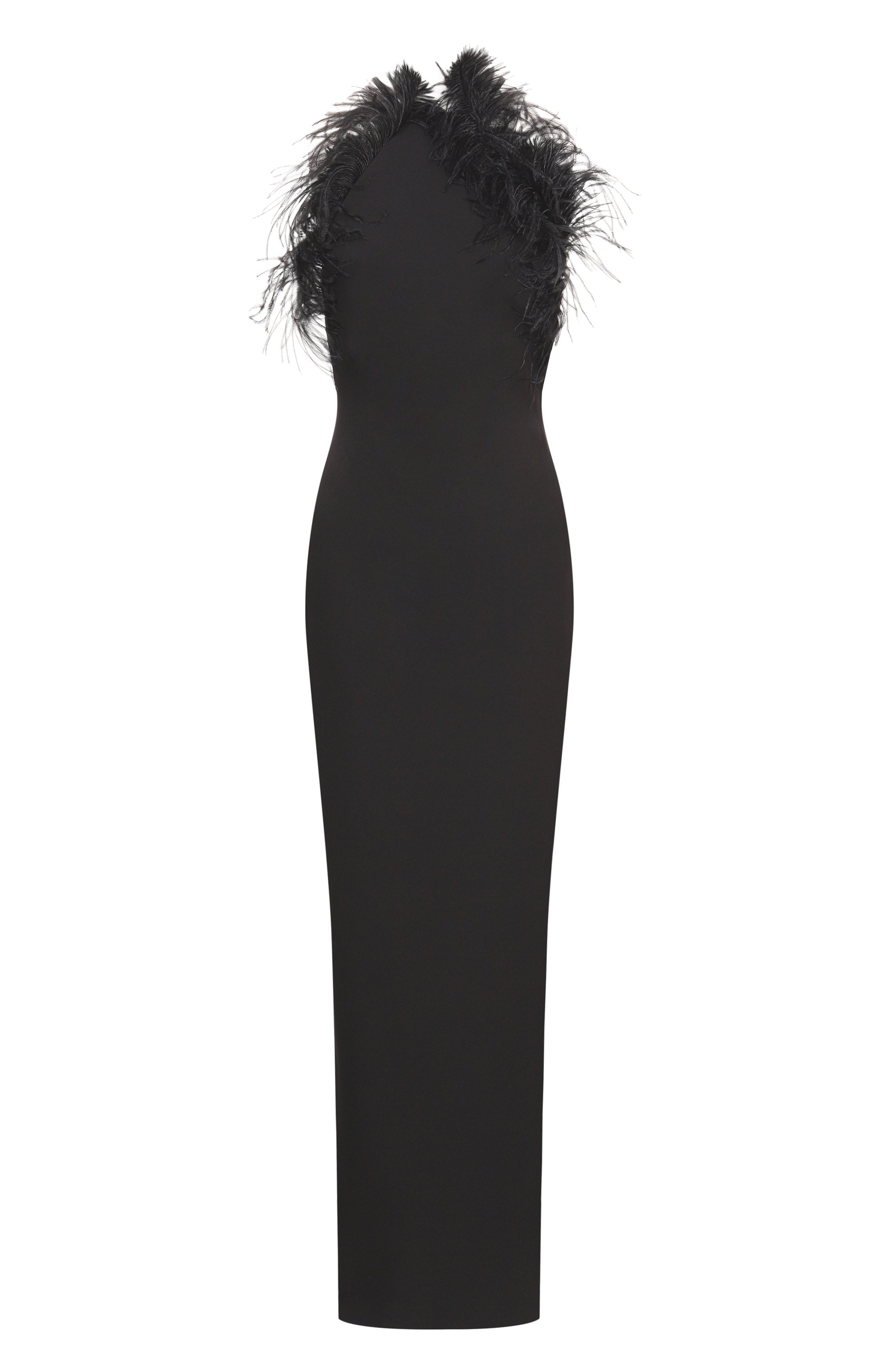 Платье с отделкой перьями страуса THE ATTICO, арт. 260WCW00264/PLL088FS, фото 1