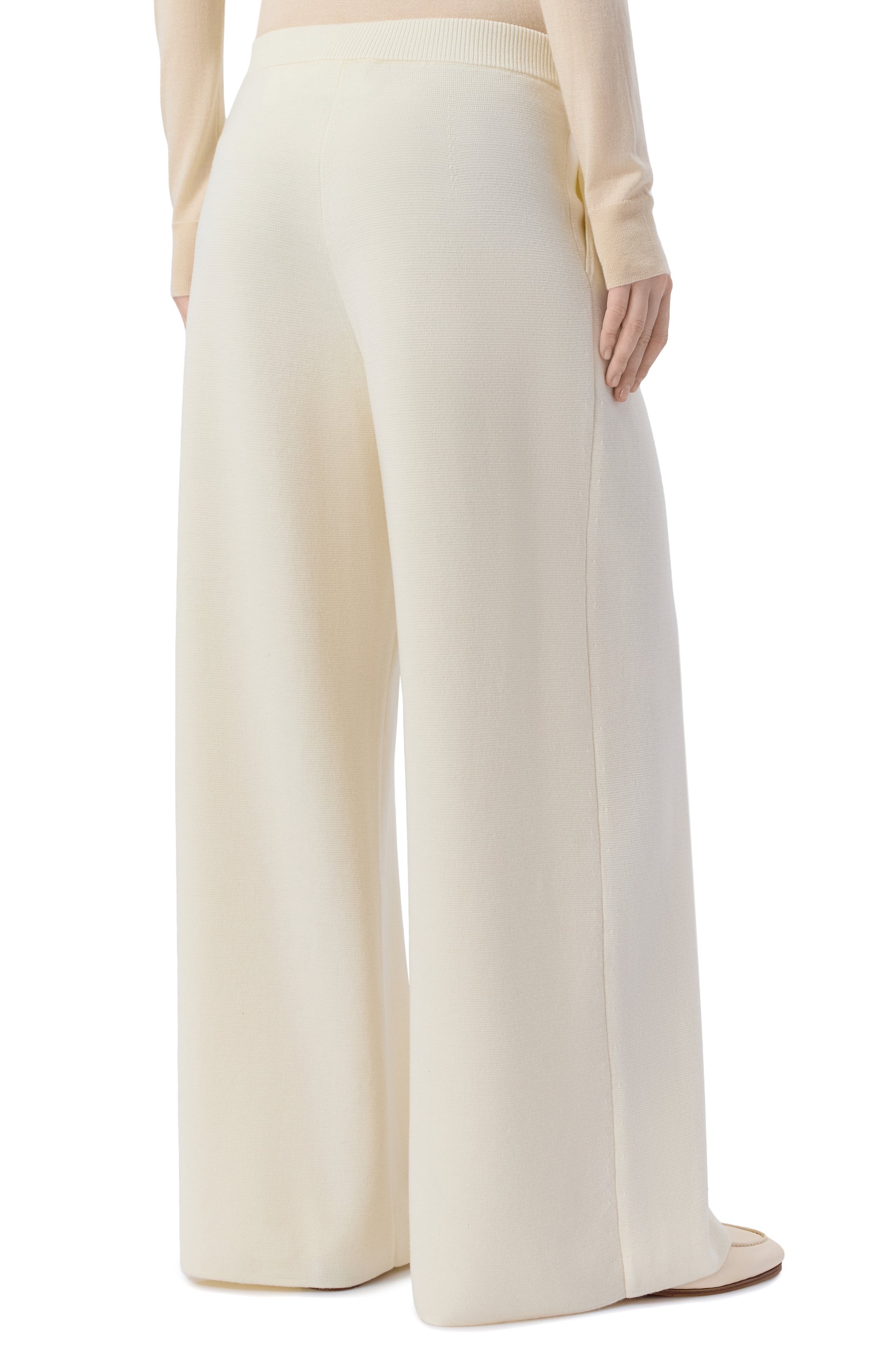 Шерстяные брюки MAX MARA кремового цвета по цене 72650 руб., арт. MXMB0RA, фото 4 Шерстяные брюки MAX MARA, арт. MXMB0RA, фото 4