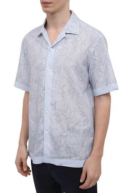 Рубашка изо льна и хлопка ZEGNA, арт. UWX39/SCP3, фото 3