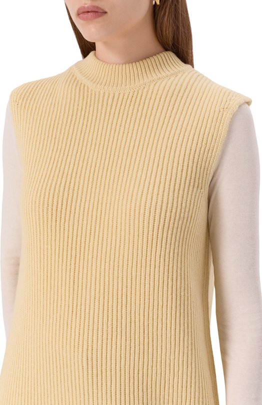 Шерстяной жилет Jil Sander J02FB0129/J14737 Кремовый  J02FB0129/J14737 Фото 5
