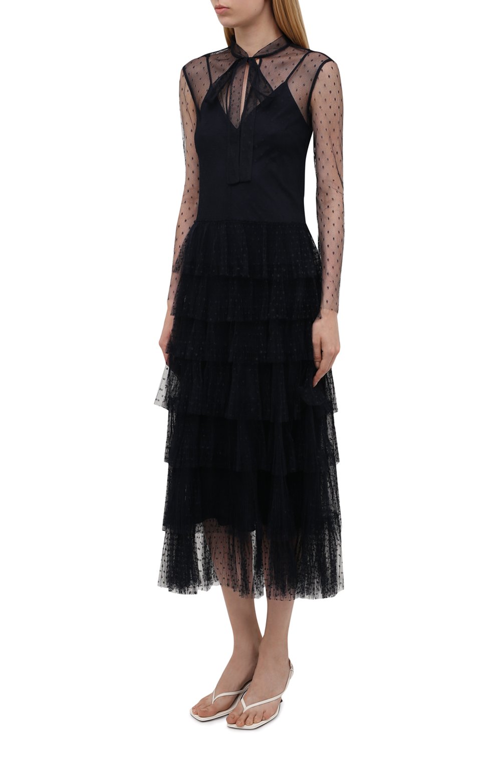 Платье REDVALENTINO темно-синего цвета по цене 192500 руб., арт. WR3VAAJ5/428, фото 3 Платье REDVALENTINO, арт. WR3VAAJ5/428, фото 3