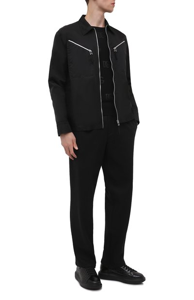 Кожаные кеды oversized ALEXANDER MCQUEEN черного цвета по цене 84400 руб., арт. 553680/WIAY0, фото 2 Кожаные кеды oversized ALEXANDER MCQUEEN, арт. 553680/WIAY0, фото 2