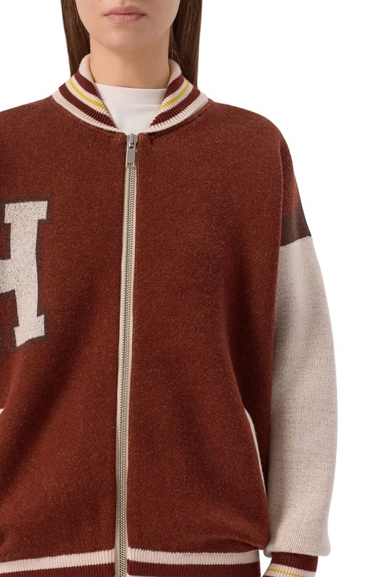 Шерстяной кардиган Halfboy HF251WK008 Бордовый  HF251WK008 Фото 5