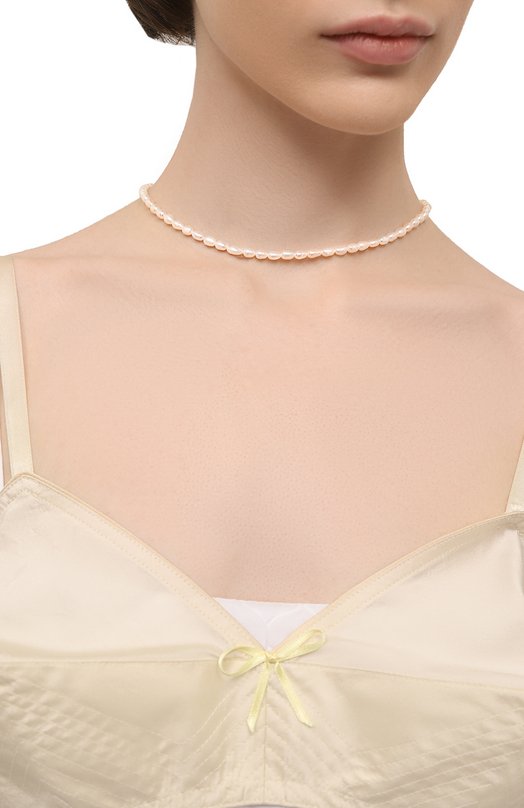 Колье Bonvo BRAID PEARL/G0LD Белый  BRAID PEARL/G0LD Фото 2