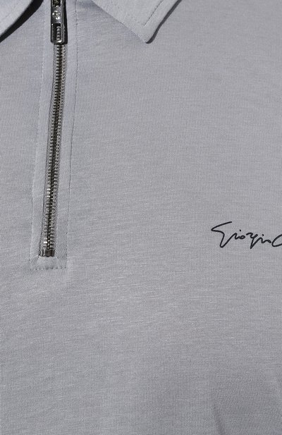 Поло из лиоцелла и хлопка GIORGIO ARMANI серого цвета по цене 58850 руб., арт. 3DSF53/SJCBZ, фото 5 Поло из лиоцелла и хлопка GIORGIO ARMANI, арт. 3DSF53/SJCBZ, фото 5