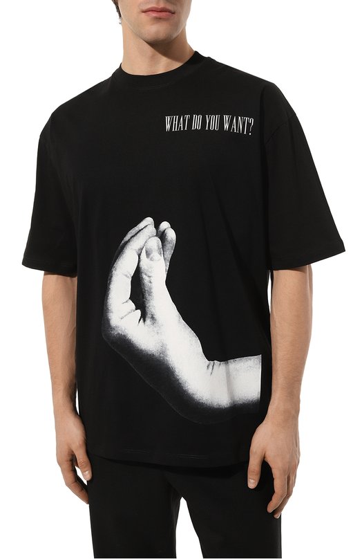 Хлопковая футболка Diego Venturino D3S3DVTS0MGCS Чёрный  D3S3DVTS0MGCS Фото 3