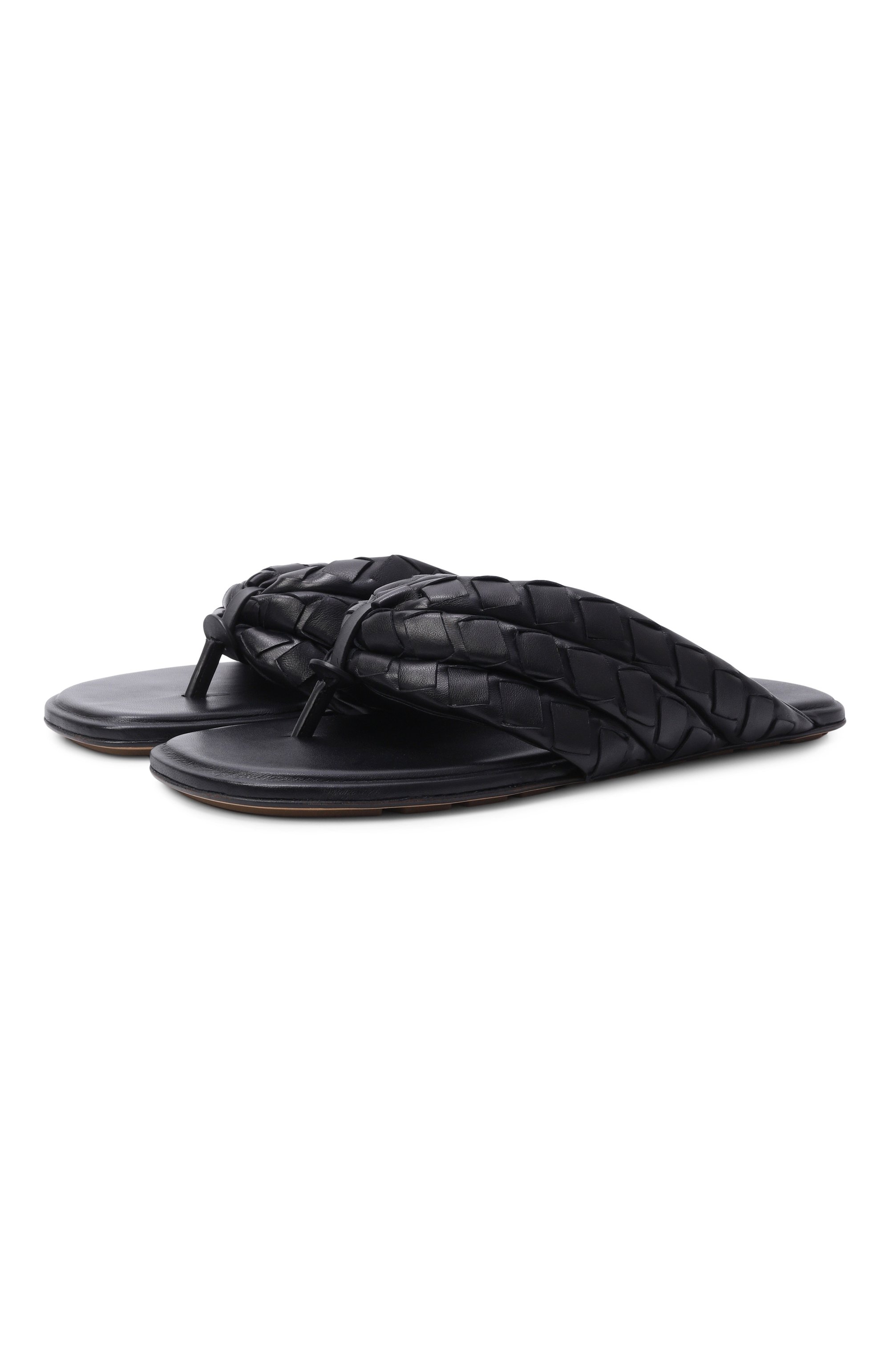 Кожаные шлепанцы salsa BOTTEGA VENETA черного цвета по цене 131000 руб., арт. 867773/V3H6A, фото 1 Кожаные шлепанцы salsa BOTTEGA VENETA, арт. 867773/V3H6A, фото 1
