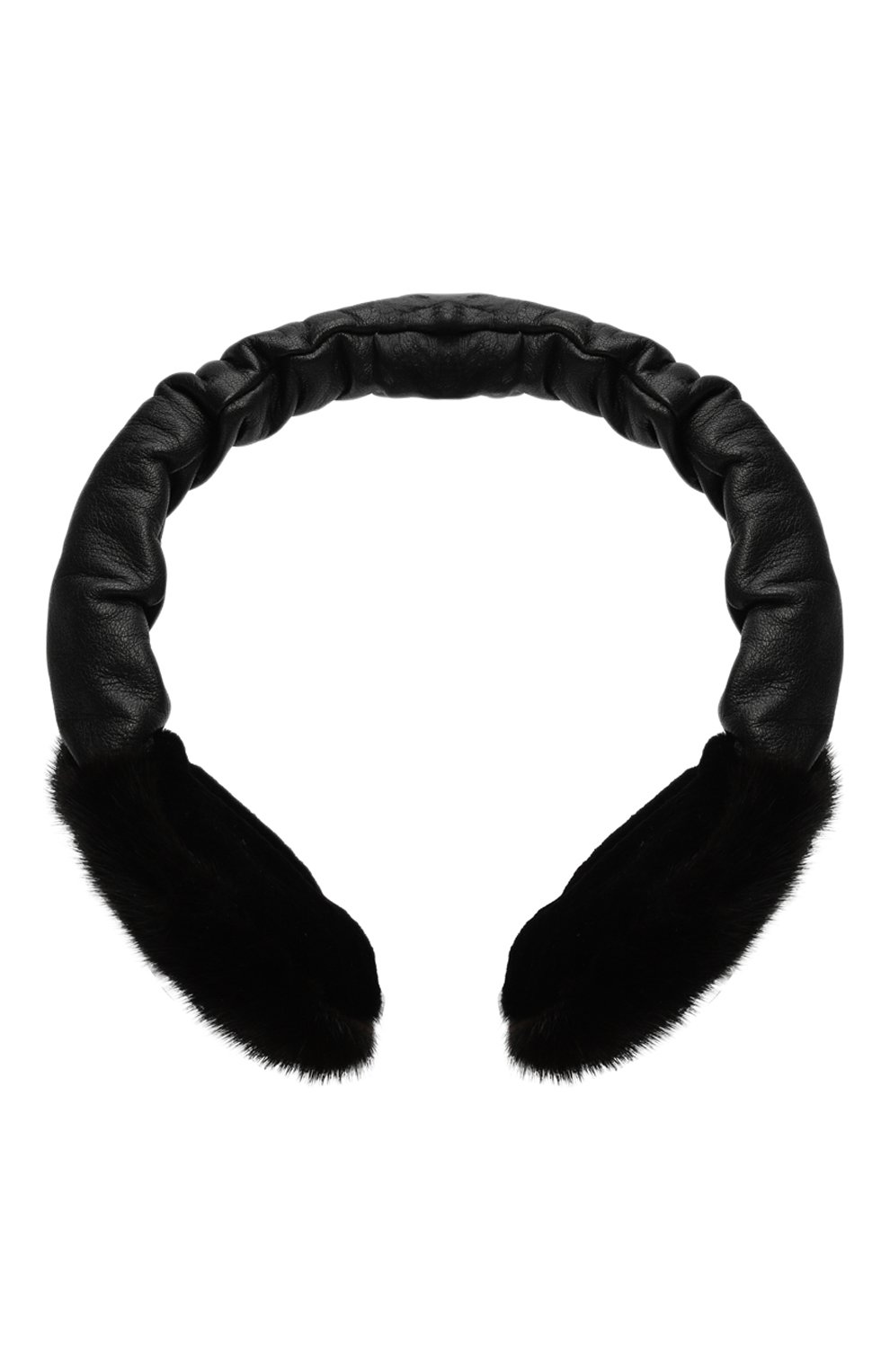 Наушники с отделкой из меха норки FURLAND черного цвета по цене 59000 руб., арт. 0022802110085300000, фото 1 Наушники с отделкой из меха норки FURLAND, арт. 0022802110085300000, фото 1