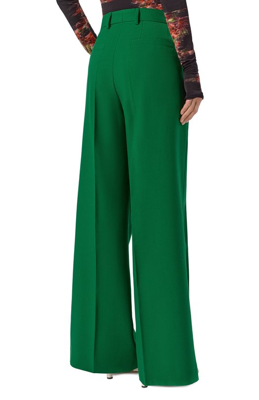 Шерстяные брюки Dries Van Noten 010946/2249 Зелёный  010946/2249 Фото 4
