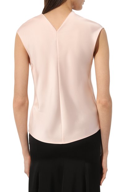 Атласная блузка PHILOSOPHY DI LORENZO SERAFINI розового цвета по цене 19150 руб., арт. V0212/0722, фото 4 Атласная блузка PHILOSOPHY DI LORENZO SERAFINI, арт. V0212/0722, фото 4