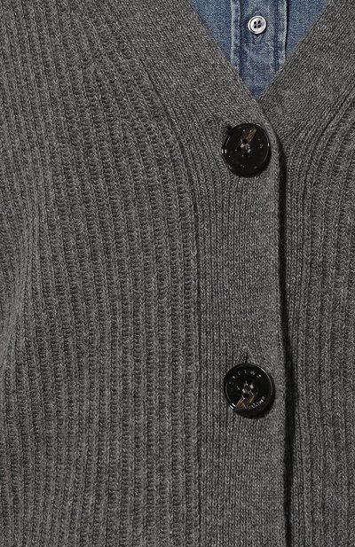 Кардиган из шерсти и вискозы WEEKEND MAX MARA серого цвета по цене 39150 руб., арт. NEGUS, фото 5 Кардиган из шерсти и вискозы WEEKEND MAX MARA, арт. NEGUS, фото 5