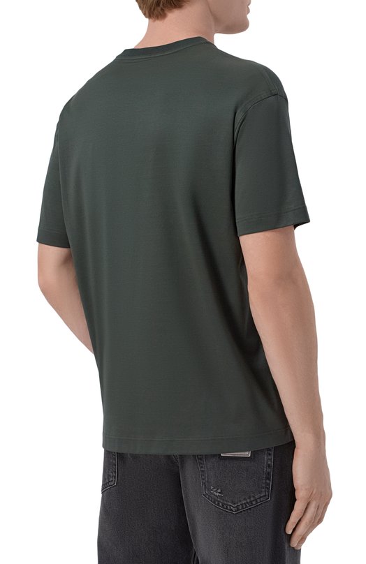 Хлопковая футболка Zilli TSR03PM1171VZBR00 Зелёный  TSR03PM1171VZBR00 Фото 4