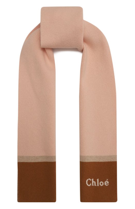 Шарф из хлопка и шерсти Chloé Chloe
