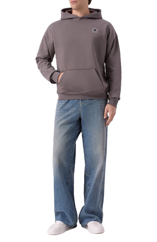 Хлопковое худи Comme des Fuckdown CFABM01854 Серый  CFABM01854 Фото 2