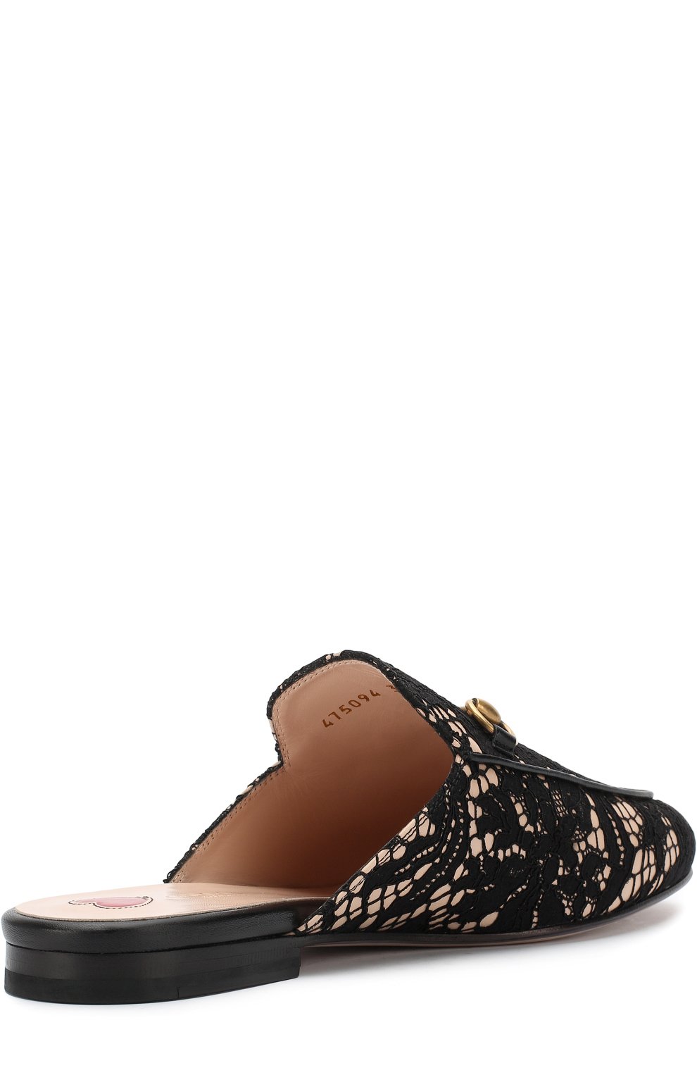 Кожаные сабо princetown с глиттером GUCCI черного цвета по цене 82050 руб., арт. 475094/9BY20, фото 4 Кожаные сабо princetown с глиттером GUCCI, арт. 475094/9BY20, фото 4