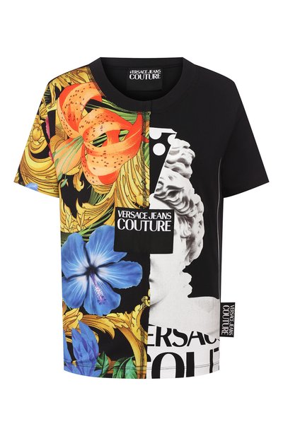 Женская хлопковая футболка VERSACE JEANS COUTURE, арт. B2HVA7K3-VDP613A MIX 2/30327