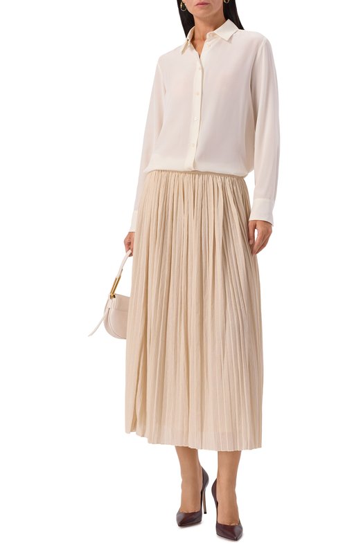 Плиссированная юбка Weekend Max Mara CRAL Бежевый  CRAL Фото 2