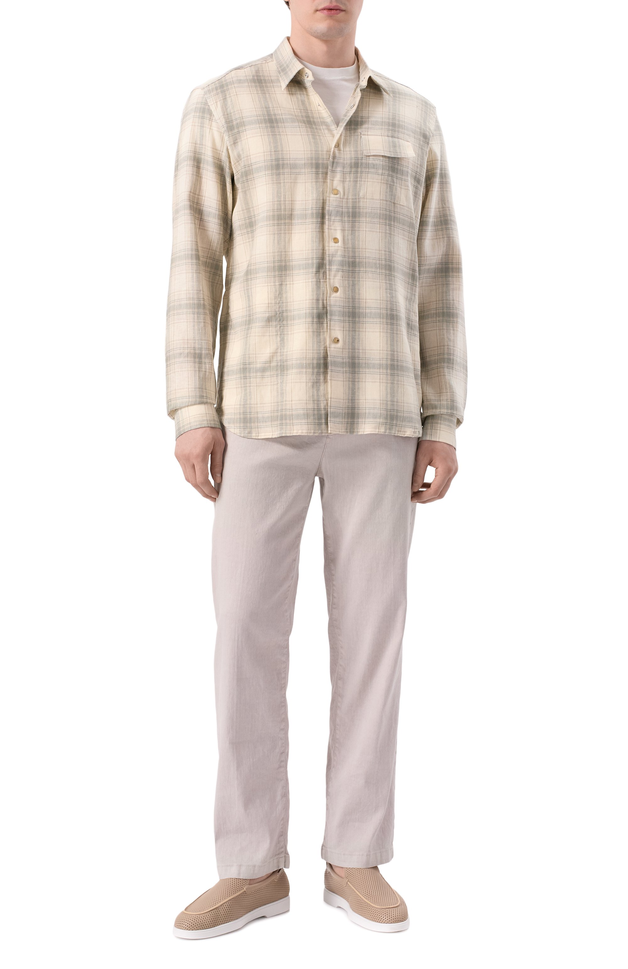 Льняная рубашка KITON, арт. UMCBUBAH0926604, фото 2